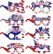 8-Pack 4th of July American Flag Paper Sunglasses, USA Patriotic Party Glasses and Photobooth Props for Independence Day, Memorial Day, Labor Day, and Party Favors